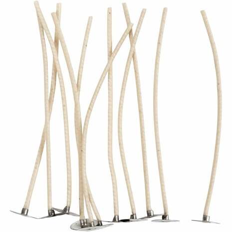 Lonten voor kaarsen in houder, Geschikt voor houders met een diameter van 20-65 mm, L: 110 mm, dikte 2 mm, 10 stuk/ 1 doos