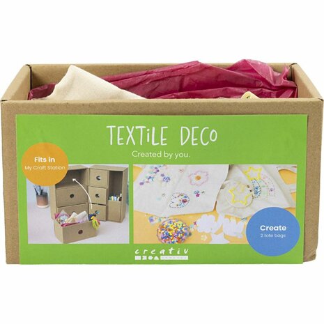 Mijn Knutselstation Textieldecoratie, diverse kleuren, 1 doos