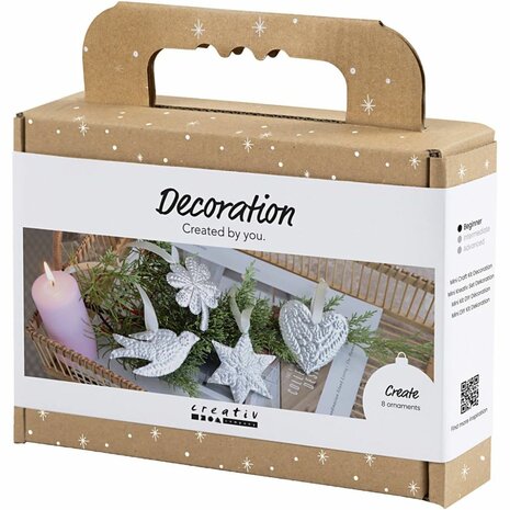 Mini Hobbyset Decoratie, Kerstdecoratie, silver metal, 1 doos