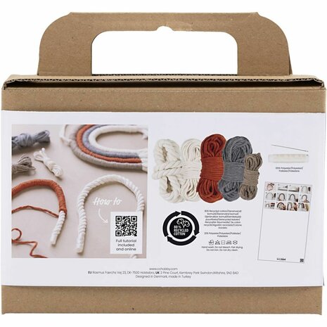 Macram&eacute; set regenboog | Hobbyset macrame | DIY pakket | Macram&eacute; regenboog maken | 1 Doos