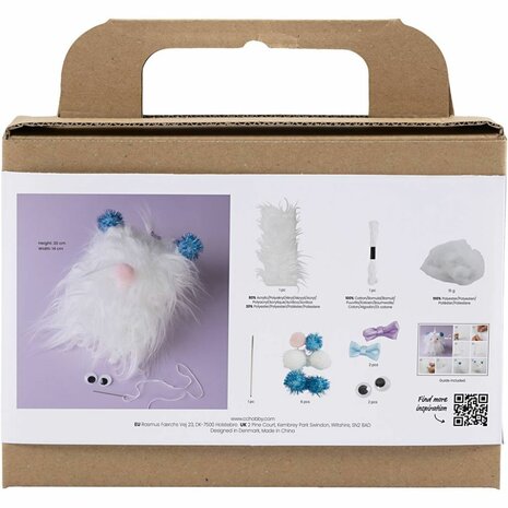Mini Hobbyset Naaien, Monster, diverse kleuren, 1 doos