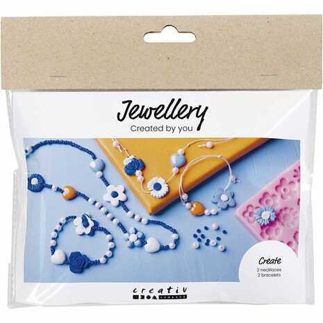 Mini Hobbyset Sieraden, Bloemen, diverse kleuren, 1 doos