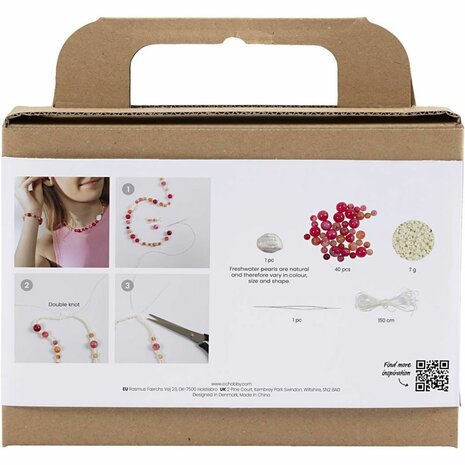 Mini Hobbyset Sieraden, Halsketting en armband, roze, 1 doos