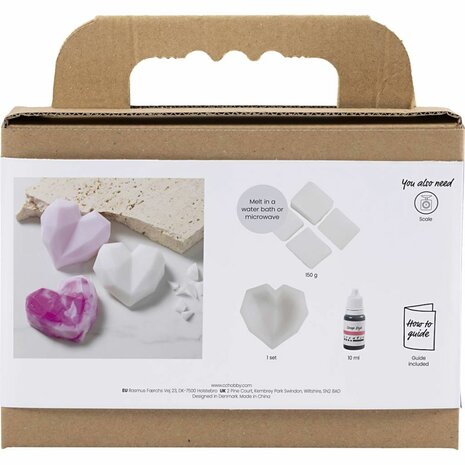 Mini Hobbyset Zeep Maken, Harten, roze, 1 doos