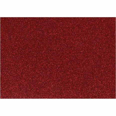 Opstrijkfolie, A5, vel 148x210 mm, glitter, rood, 1 vel