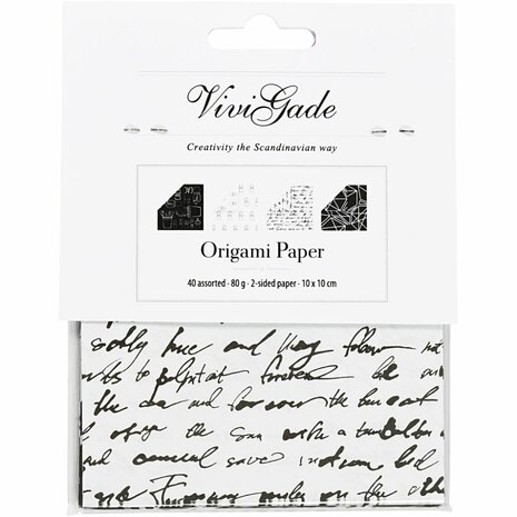 Origamipapier, afm 10x10 cm, 80 gr, 40 vel/ 1 doos