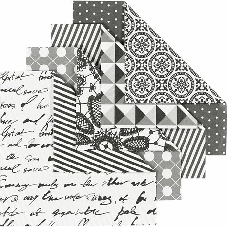 Origamipapier, afm 10x10 cm, 80 gr, 50 div vellen/ 1 doos