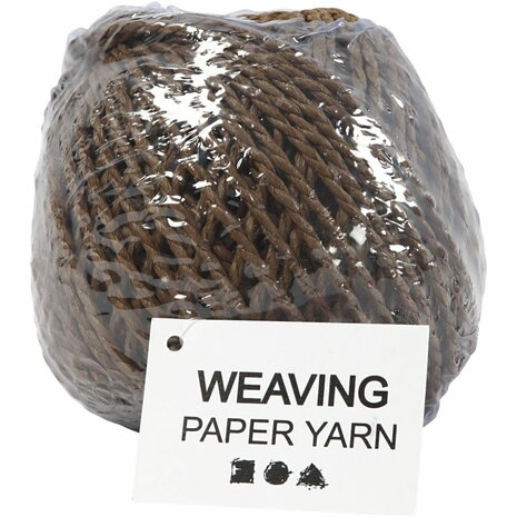 Papier garen, dikte 2,5-3 mm, donkerbruin, 150 gr, 40 m/ 1 bol