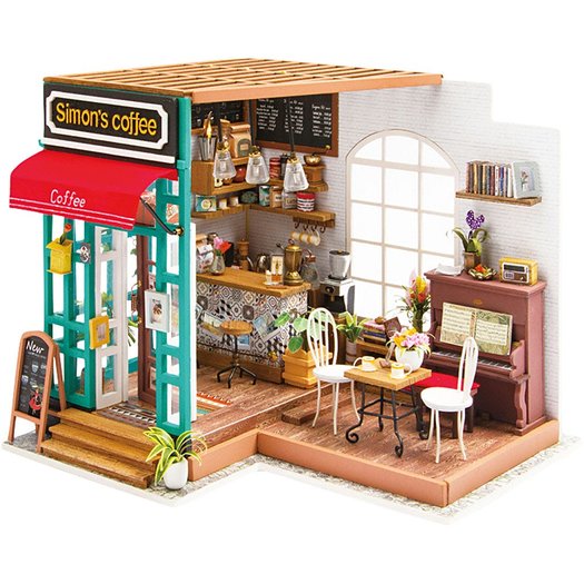 Diy Miniatuur Kamer Koffiehoek H 19 Cm L 22 6 Cm B 19 4 Cm 1 Stuk Creatieve Materialen