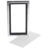 Canvas Paneel met Lijst, buitenmaat 13x23 cm, diepte 1,5 cm, Canvas Paneel 10x20 cm, 1stuk