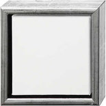 ArtistLine Canvas met lijst, buitenmaat 19x19 cm, diepte 3 cm, wit, antiek zilver, 1stuk, binnenmaat 15x15 cm