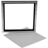 Canvas Paneel met Lijst, buitenmaat 25x25 cm, diepte 1,5 cm, wit, Canvas Paneel 22.4x22.4 cm, 1stuk