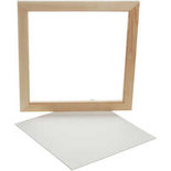 Canvas Paneel met Lijst, wit, afm 35,8x35,8 cm, 1 stuk