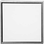 ArtistLine Canvas met lijst, antiek zilver, wit, D: 3 cm, afm 44x44 cm, 360 gr, 1 stuk