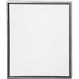 ArtistLine Canvas met lijst, antiek zilver, wit, D: 3 cm, afm 54x64 cm, 360 gr, 1 stuk