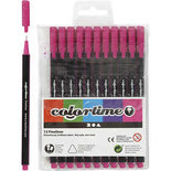 Fineliners - Cyclaam - lijndikte 0,6-0,7mm - Colortime - 12 stuks