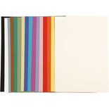 Frans karton, diverse kleuren, A4, 210x297 mm, 160 gr, 16 div vellen/ 1 doos