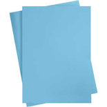 Gekleurd Karton, turquoiseblauw, A2, 420x594 mm, 180 gr, 10 vel/ 1 doos