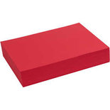 Gekleurd papier, A4 210x297 mm, 80 gr, rood, 500vellen