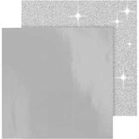Design papier, zilver, 30,5x30,5 cm, 120+128 gr, 2 vel/ 1 doos