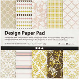Design papierblok, groen, roze, 15,2x15,2 cm, 120 gr, 50 vel/ 1 doos