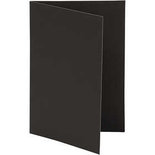 Kaart, zwart, afmeting kaart 10,5x15 cm, 250 gr, 10 stuk/ 1 doos