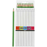 Colortime kleurpotloden, lichtgroen, L: 17 cm, vulling 3 mm, 12 stuk/ 1 doos