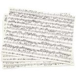 Kraft papier met print, muzieknoten, A4, 210x297 mm, 100 gr, 10 vel/ 1 doos