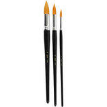 Big size - Gold Line penselen, rond, L: 31,5+33+33 cm, B: 8+12+18 mm, 3 stuk/ 1 doos