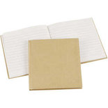 Notitieboek, bruin, afm 14x14 cm, 60 gr, 1 stuk