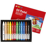 Mungyo Oliepastel, dikte 10 mm, l: 7 cm, diverse kleuren, 12stuks