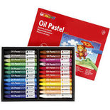 Mungyo Oliepastel, dikte 10 mm, l: 7 cm, diverse kleuren, 24stuks