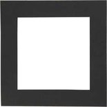 Passepartout lijsten, zwart, afm 12,5x12,5 cm, 300 gr, 25 stuk/ 1 doos