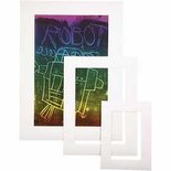Passepartout lijsten, wit, A3,A4,A5, dikte 0,4 mm, 270 gr, 75 stuk/ 1 doos