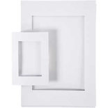 Passepartout lijsten, wit, afm A4+A6 , 230 gr, 2x60 stuk/ 1 doos