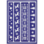 Flexibel sjabloon, vel 21x14,8 cm, , kerst randen, 1stuk