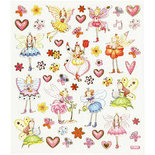 Fancy glitter stickers, vel 15x16,5 cm, elfen, 1vel