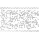 Foam stickers - afm 5x30 mm - vel 9x14 cm - wit - skieërs - 1 vel