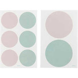 Stickers, d: 4+6,5 cm, vel 9x14 cm, 4div vellen
