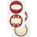 Stickers, d: 6,5 cm, 9x14 cm, 4 div vellen/ 1 doos