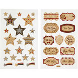 Stickers, sterren en 'For you' labels, 10x16 cm, 4 vel/ 1 doos
