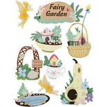 3D stickers, feeën tuin, H: 32-64 mm, B: 30-55 mm, 9 stuk/ 1 doos