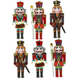 3D stickers, notenkraker, H: 75 mm, B: 30 mm, 6 stuk/ 1 doos