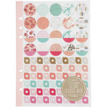 Stickerboek, goud, rood, koraal, aquarel, A5, 1 stuk/ 1 doos