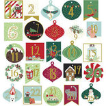 Stickers, adventcijfers, afm 40-54 mm, 120 gr, 25 stuk/ 1 doos