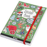 Stickerboek, kerstmotieven , 76 vel, afm 11,5x17 cm, 1 stuk