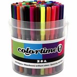 Colortime stift, diverse kleuren, lijndikte 2 mm, 100 stuk/ 1 emmer