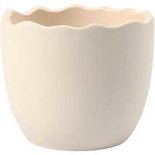 Bloempot, wit, H: 6,3 cm, d 7,5 cm, 24 stuk/ 1 karton