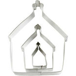 Uitstekers, grootste maat 9,5x12,8 cm, huis, 3stuks