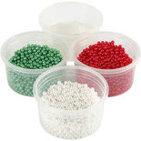 Pearl Clay®, groen, rood, wit, 1 set, 3x25+38 gr